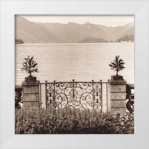 Bellagio Vista White Modern Wood Framed Art Print by Blaustein, Alan