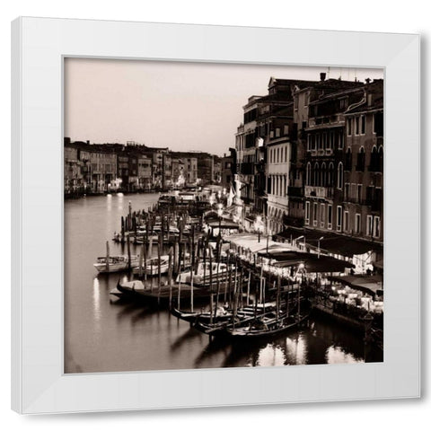 Ponte di Rialto White Modern Wood Framed Art Print by Blaustein, Alan