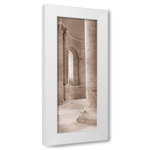 Les Colonnes I White Modern Wood Framed Art Print by Blaustein, Alan