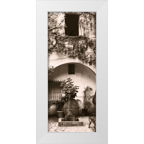 Portico Ravello White Modern Wood Framed Art Print by Blaustein, Alan
