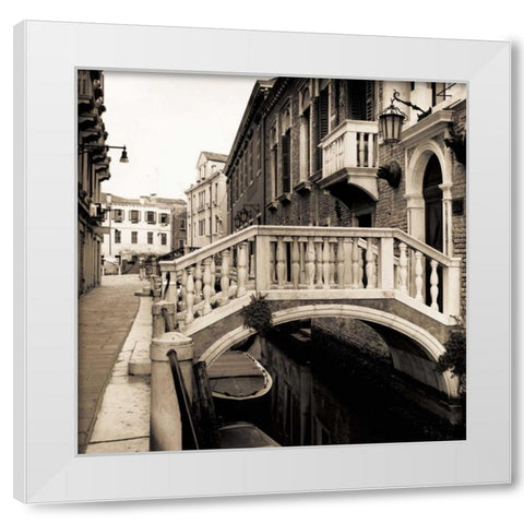 Ponti di Venezia No. 3 White Modern Wood Framed Art Print by Blaustein, Alan