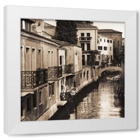 Ponti di Venezia No. 4 White Modern Wood Framed Art Print by Blaustein, Alan