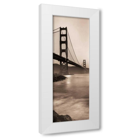Golden Gate Bridge I White Modern Wood Framed Art Print by Blaustein, Alan