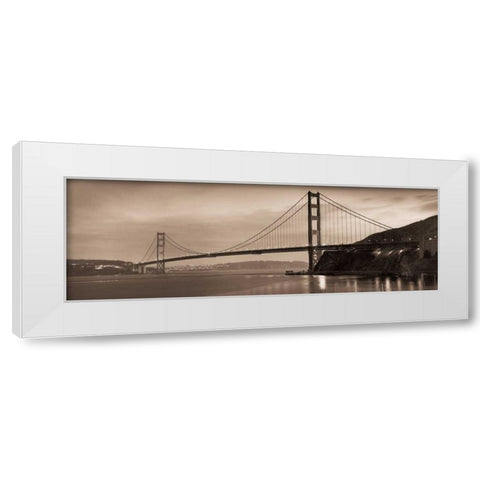 Golden Gate Bridge II White Modern Wood Framed Art Print by Blaustein, Alan