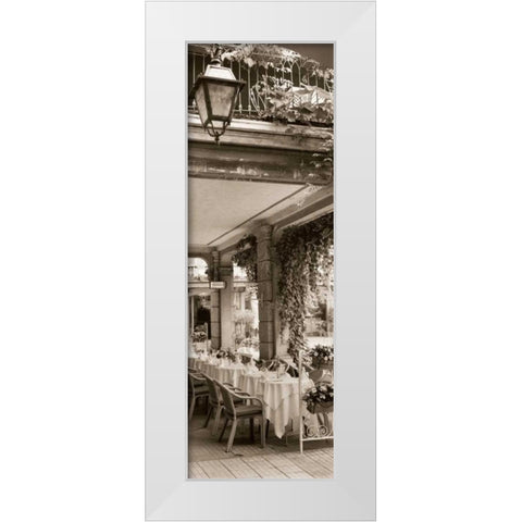 Caffe Bellagio White Modern Wood Framed Art Print by Blaustein, Alan