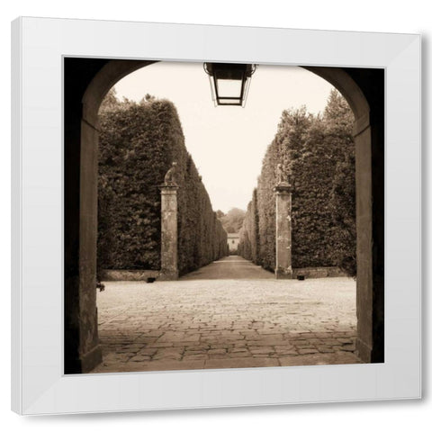 Giardini Portico White Modern Wood Framed Art Print by Blaustein, Alan