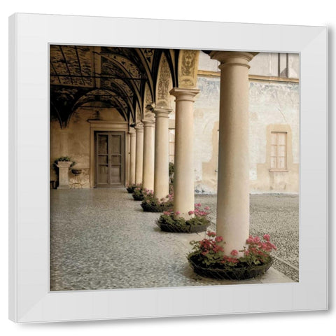 Villa Portico No. 1 White Modern Wood Framed Art Print by Blaustein, Alan