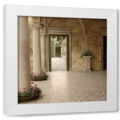 Villa Portico No. 2 White Modern Wood Framed Art Print by Blaustein, Alan