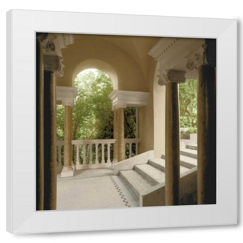 Jardin Portique No. 1 White Modern Wood Framed Art Print by Blaustein, Alan