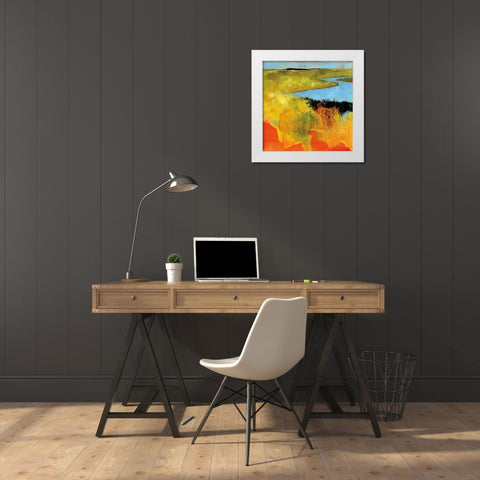 Backwaters White Modern Wood Framed Art Print by Bailey, Paul