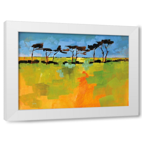 Suffolk Scots White Modern Wood Framed Art Print by Bailey, Paul