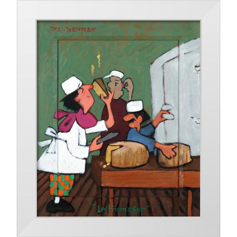 Le Fromager White Modern Wood Framed Art Print by Bentley, Robert Dewar