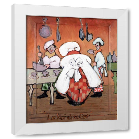 Le Roi et sa Court White Modern Wood Framed Art Print by Bentley, Robert Dewar