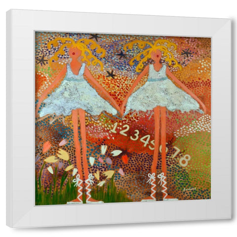 Desert Dance White Modern Wood Framed Art Print by Benchetrit, Caroline