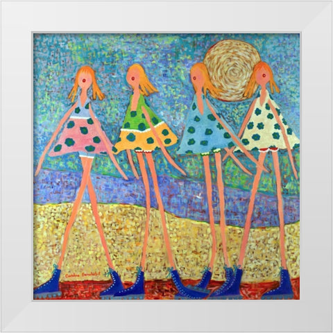 On the Way White Modern Wood Framed Art Print by Benchetrit, Caroline