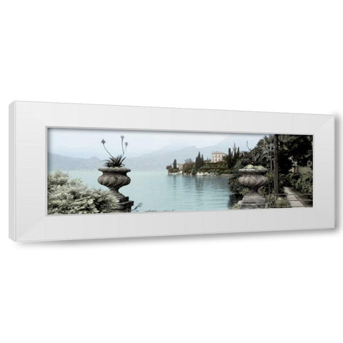Lakeside Urns White Modern Wood Framed Art Print by Blaustein, Alan
