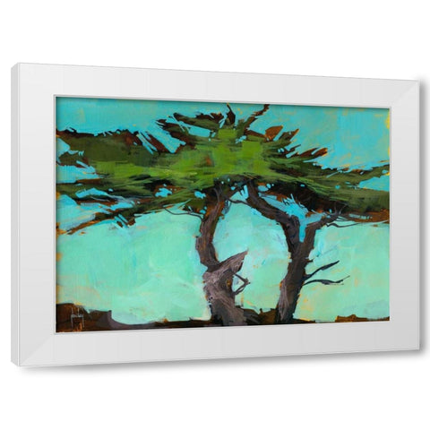 Cypresses White Modern Wood Framed Art Print by Bailey, Paul