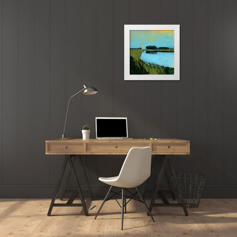 Still Waters White Modern Wood Framed Art Print by Bailey, Paul