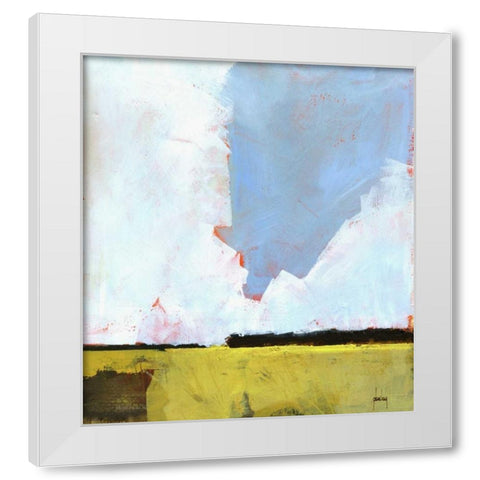 Barley Field White Modern Wood Framed Art Print by Bailey, Paul