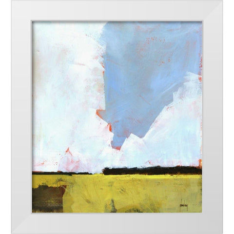 Barley Field White Modern Wood Framed Art Print by Bailey, Paul