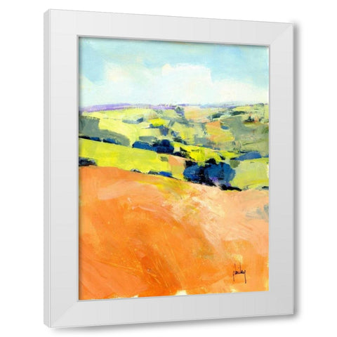 Downland One White Modern Wood Framed Art Print by Bailey, Paul