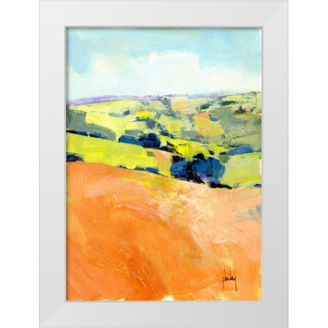 Downland One White Modern Wood Framed Art Print by Bailey, Paul