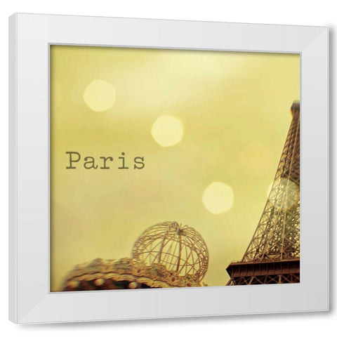 Memories of Paris White Modern Wood Framed Art Print by Bevan, Keri