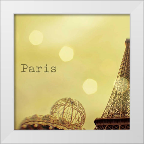 Memories of Paris White Modern Wood Framed Art Print by Bevan, Keri