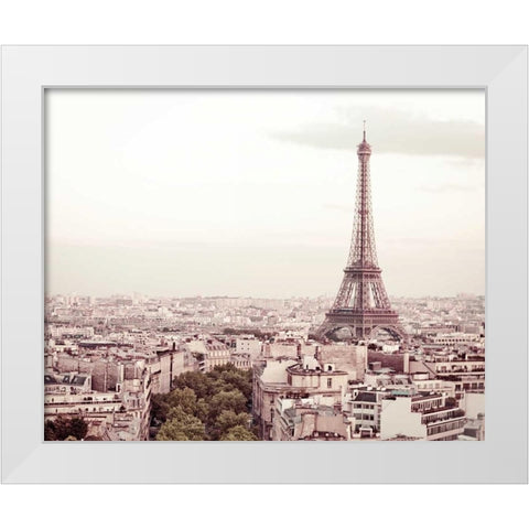 De Bon Matin White Modern Wood Framed Art Print by Bevan, Keri