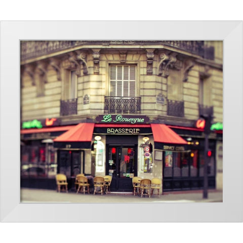 Paris La Rouerge White Modern Wood Framed Art Print by Bevan, Keri