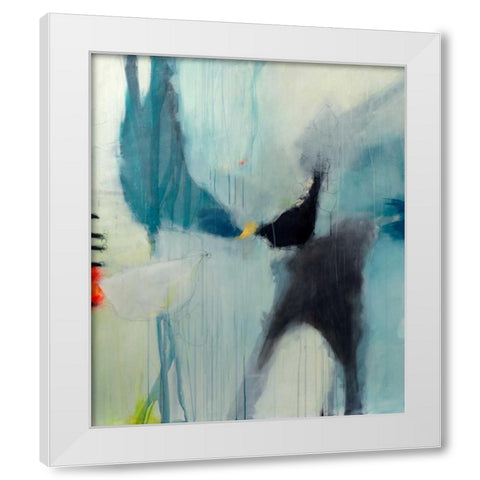 Farewell White Modern Wood Framed Art Print by Brix, Sidsel