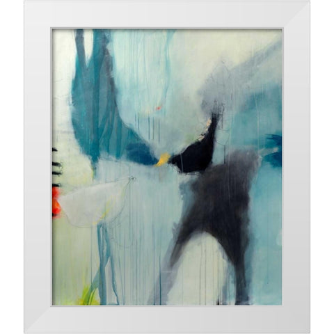 Farewell White Modern Wood Framed Art Print by Brix, Sidsel