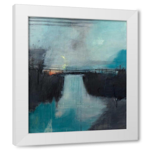 Lake Anywhere White Modern Wood Framed Art Print by Brix, Sidsel