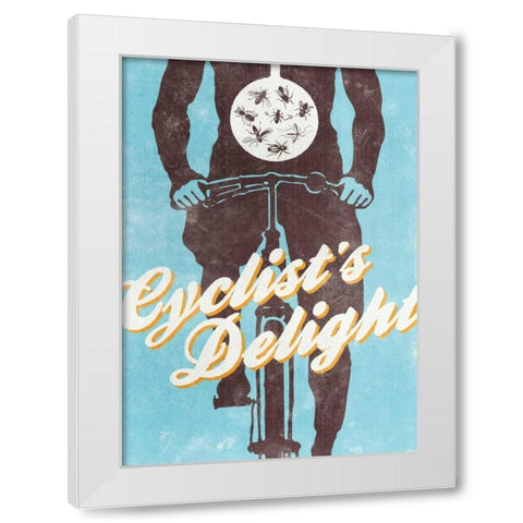 Cyclistâ€™s Delight White Modern Wood Framed Art Print by Beer, Hannes
