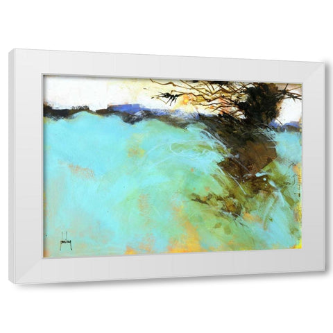 Deep Snow White Modern Wood Framed Art Print by Bailey, Paul