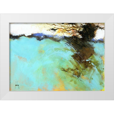 Deep Snow White Modern Wood Framed Art Print by Bailey, Paul