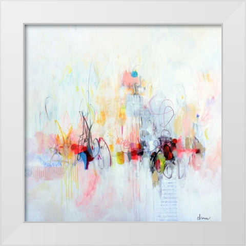 Count Your Blessings White Modern Wood Framed Art Print by Brown, Cynthia Anne