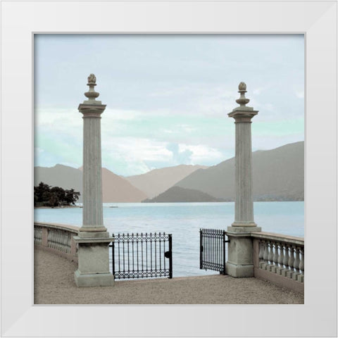 Harbor Garden Gates White Modern Wood Framed Art Print by Blaustein, Alan