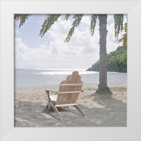 Carribean Dream White Modern Wood Framed Art Print by Bay, Noah