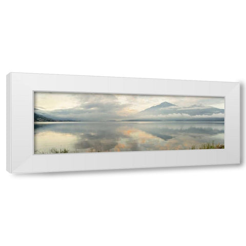 Gravedonna Lake Vista White Modern Wood Framed Art Print by Blaustein, Alan