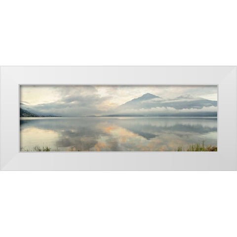 Gravedonna Lake Vista White Modern Wood Framed Art Print by Blaustein, Alan