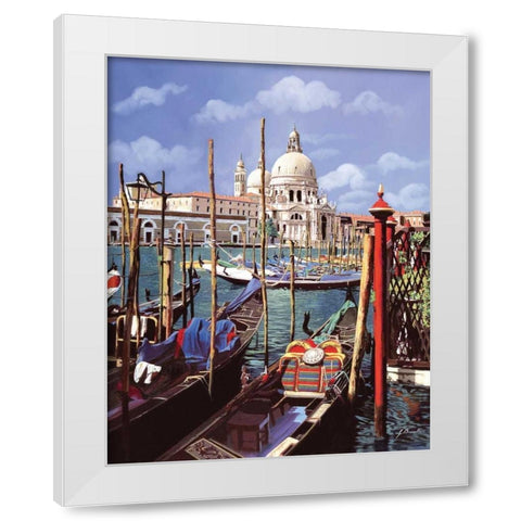 Chiesa Della Salute White Modern Wood Framed Art Print by Borelli, Guido
