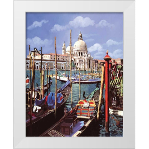 Chiesa Della Salute White Modern Wood Framed Art Print by Borelli, Guido