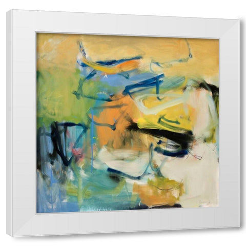 All That Jazz I White Modern Wood Framed Art Print by Blalock, Clara