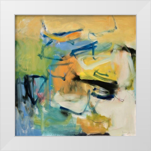 All That Jazz I White Modern Wood Framed Art Print by Blalock, Clara