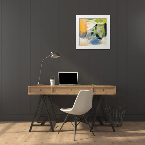 All That Jazz II White Modern Wood Framed Art Print by Blalock, Clara