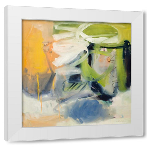 All That Jazz II White Modern Wood Framed Art Print by Blalock, Clara