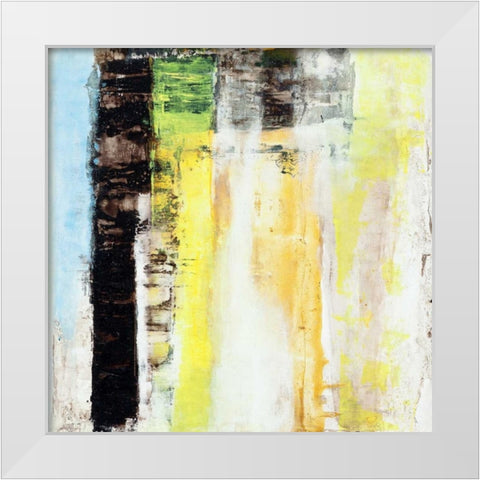 Serie Codigo #11 White Modern Wood Framed Art Print by Benedicto, Ines