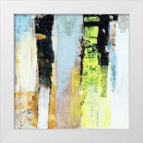 Serie CÃ³digo #12 White Modern Wood Framed Art Print by Benedicto, Ines