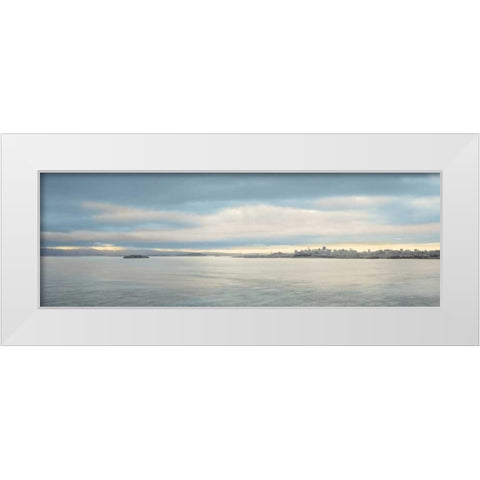 Morning Vista across the Bay White Modern Wood Framed Art Print by Blaustein, Alan